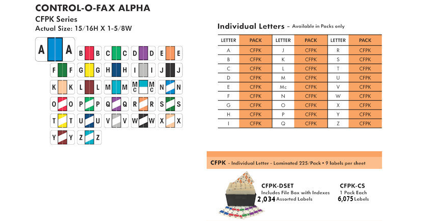 Alpha Labels 8 Control-o-Fax Alpha