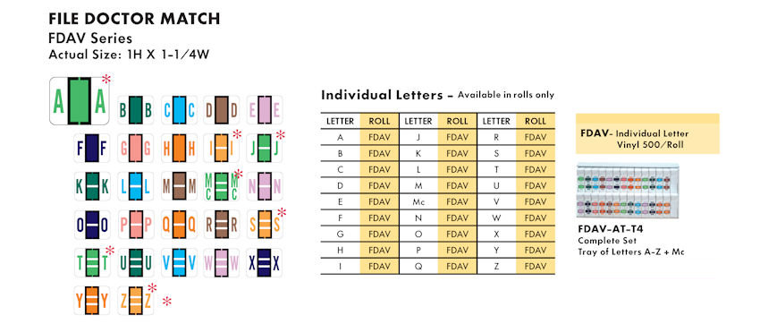 Alpha Labels 10 File Doctor Match