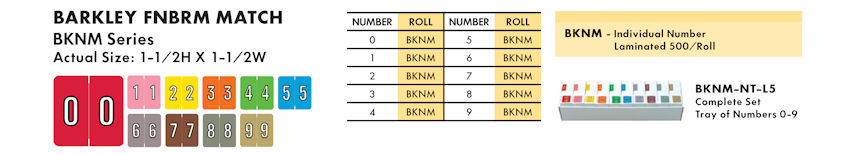 Numeric Filing Labels 10 Barkley FNBRM