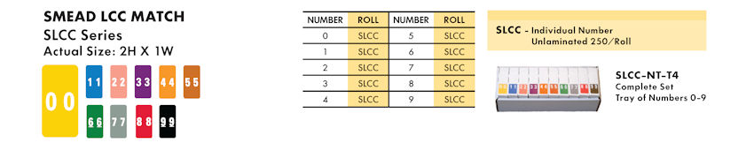 Numeric Filing Labels 42 Smead LLC SLCC Series
