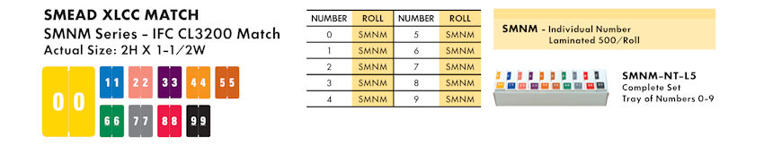 Numeric Filing Labels 41 SMEAD XLCC