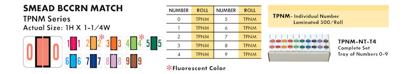 Numeric Filing Labels 43 Smead BCCRN