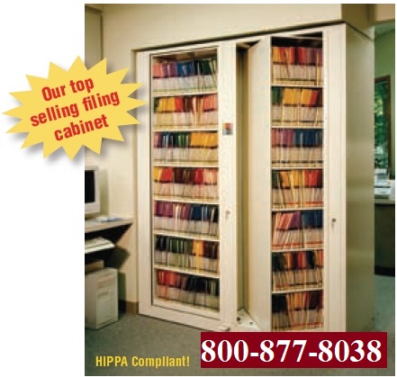 HIPAA compliant Times-2 X2 Rotating Shelving Rotating Cabinet Starter and Add-on